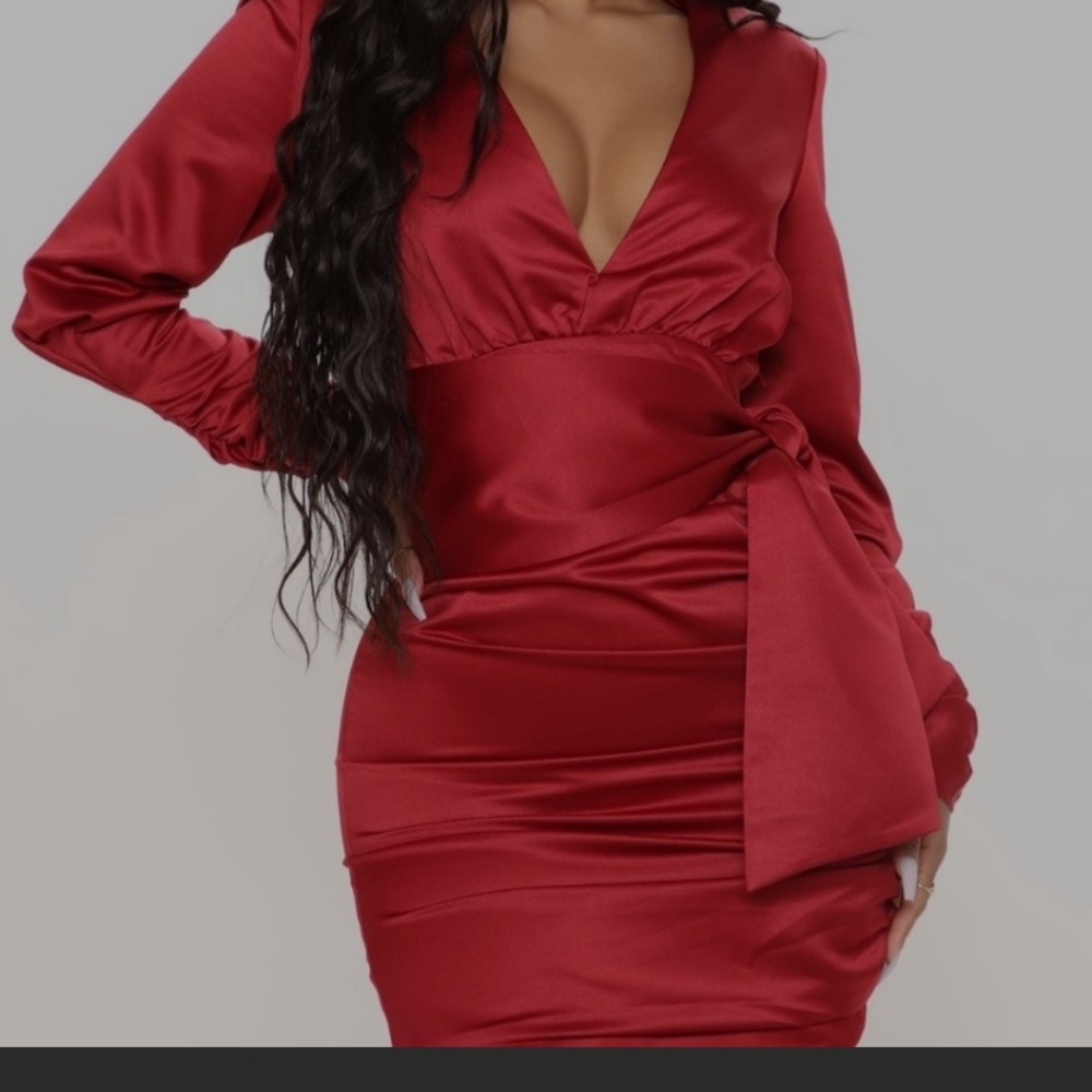 Fashion Nova Bella Satin mini dress